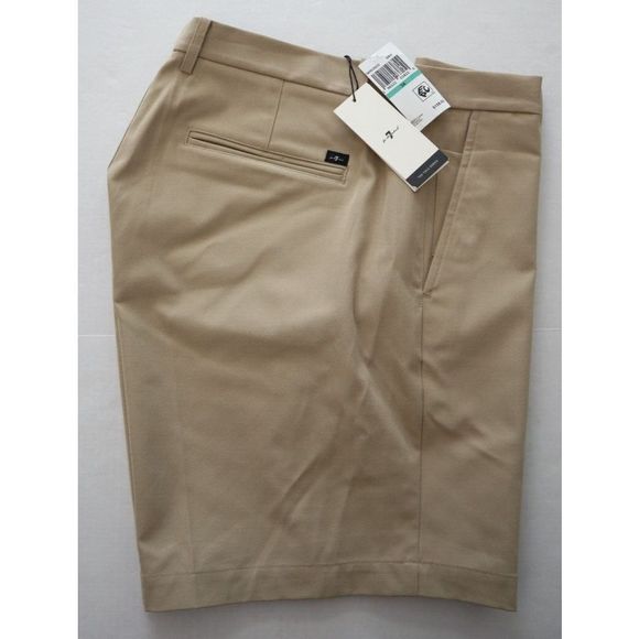 7 For All Mankind Men's Sz 34 Sand/Beige Slim Fit Flat Front Tech Shorts $158 - Picture 7 of 11